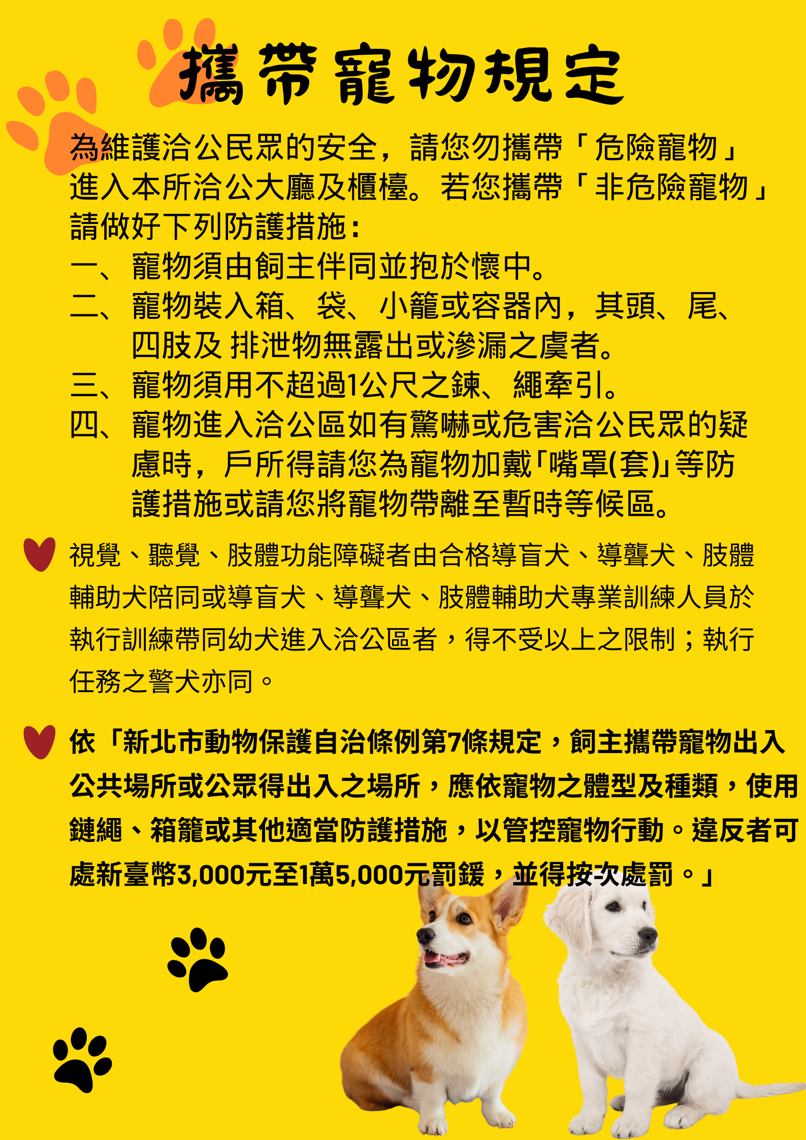 攜帶寵物規定海報1張PNG格式 攜帶寵物規定海報1張PNG格式